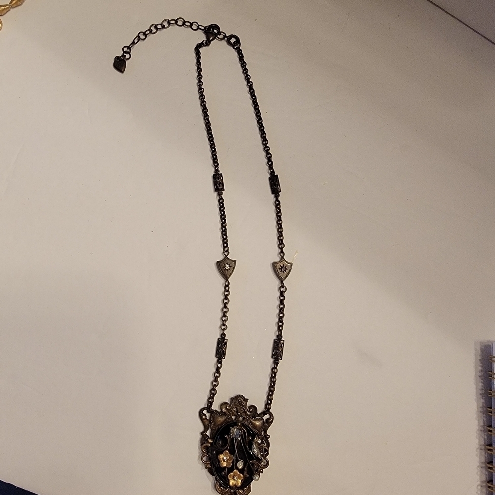 Sweet Romance Steam Punk Multi Media Necklace - Picture 4 of 6